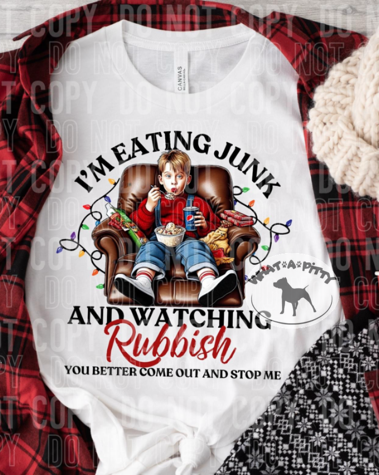 Eating Junk and Watching Rubbish sweatshirt