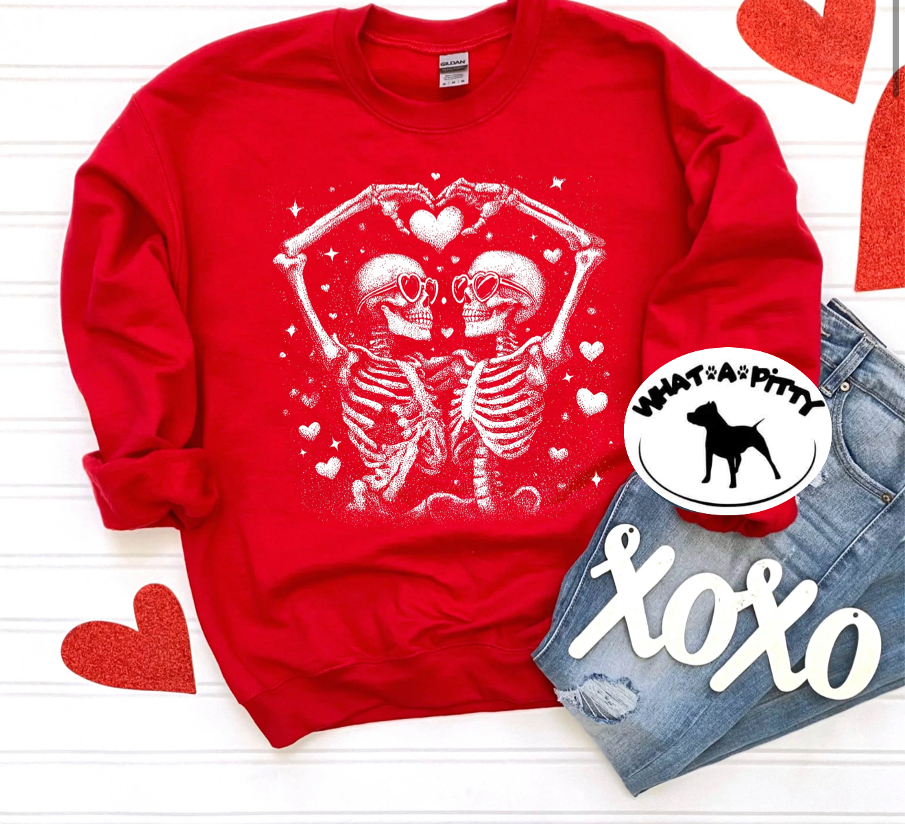 Heart Hand Skellies tee