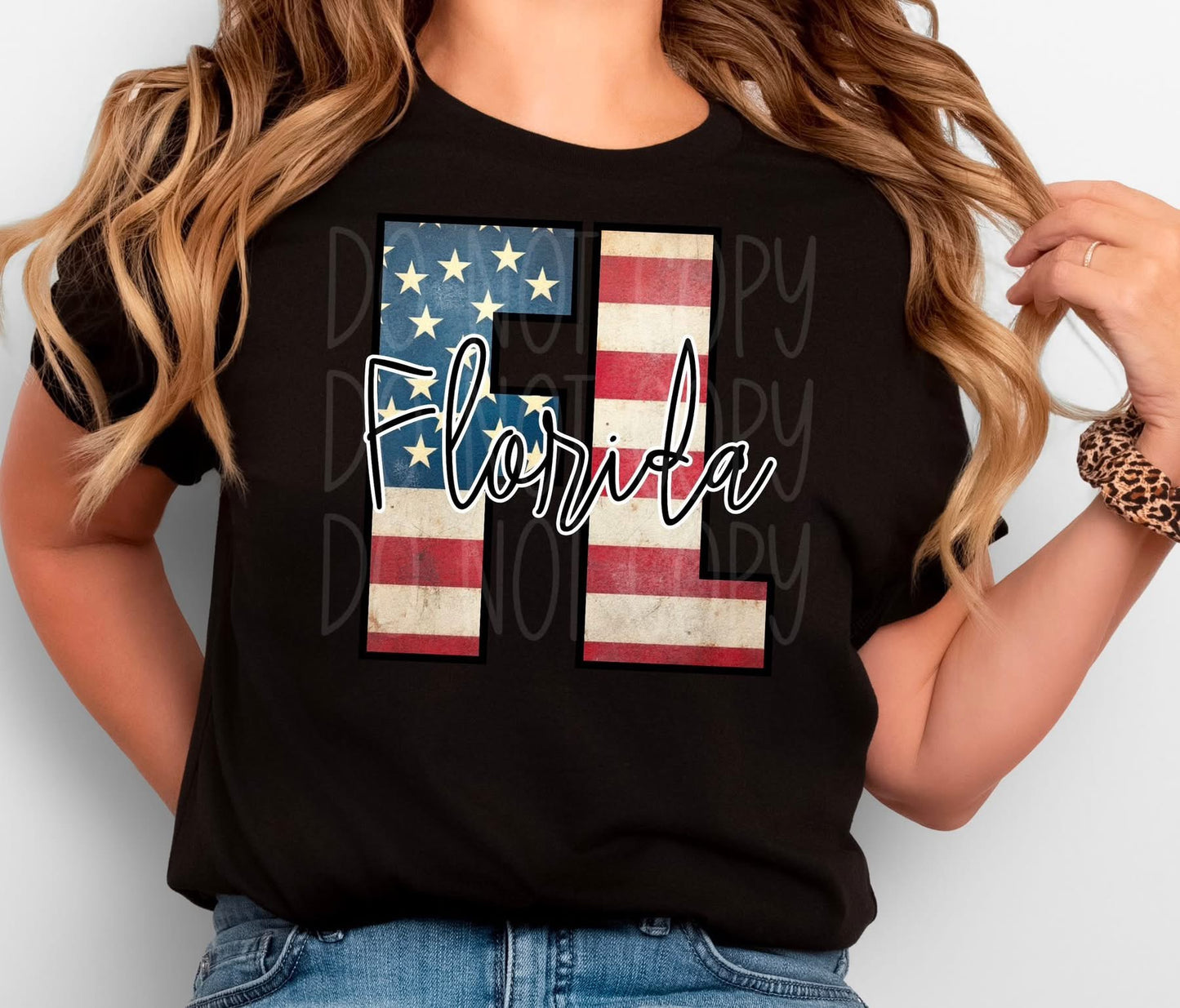 Vintage American Flag States tee with State Name