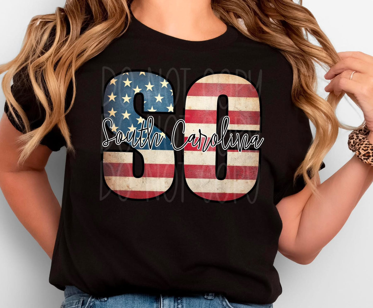 Vintage American Flag States tee with State Name