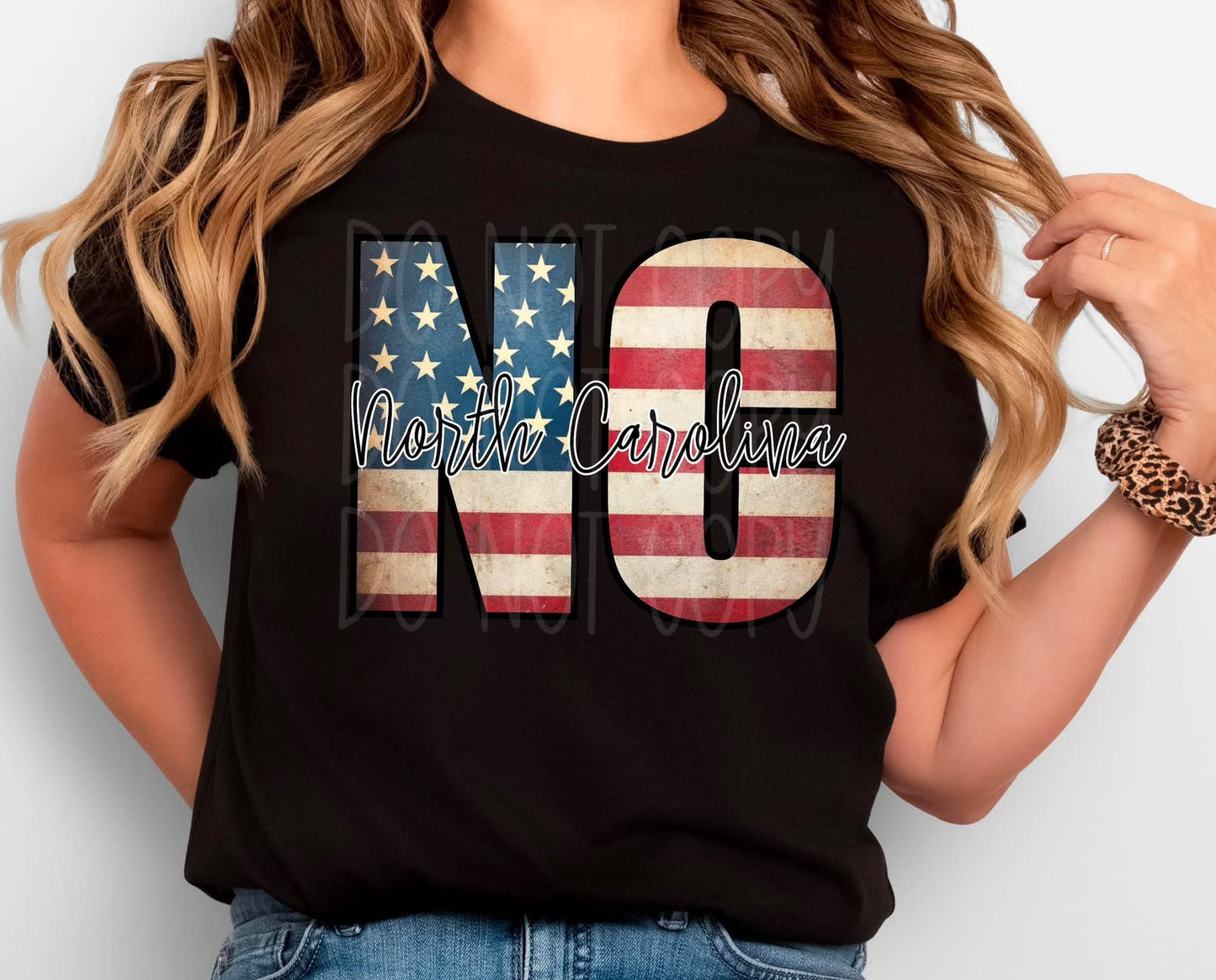 Vintage American Flag States tee with State Name