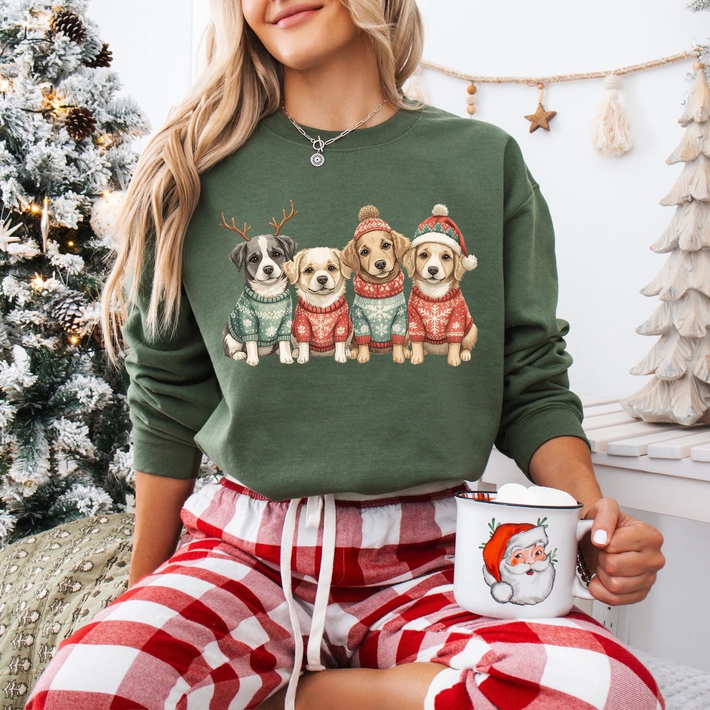 Christmas puppies tee