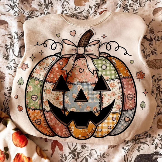 Quilt Pumpkin tee