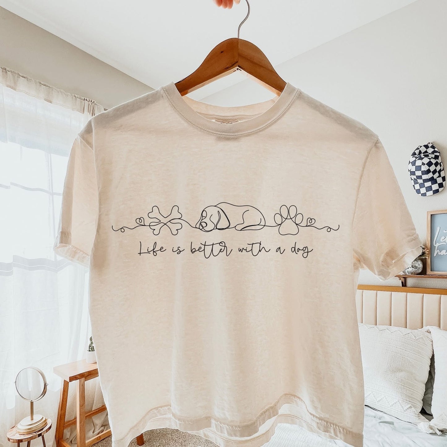 Life is better with a dog doodle tee