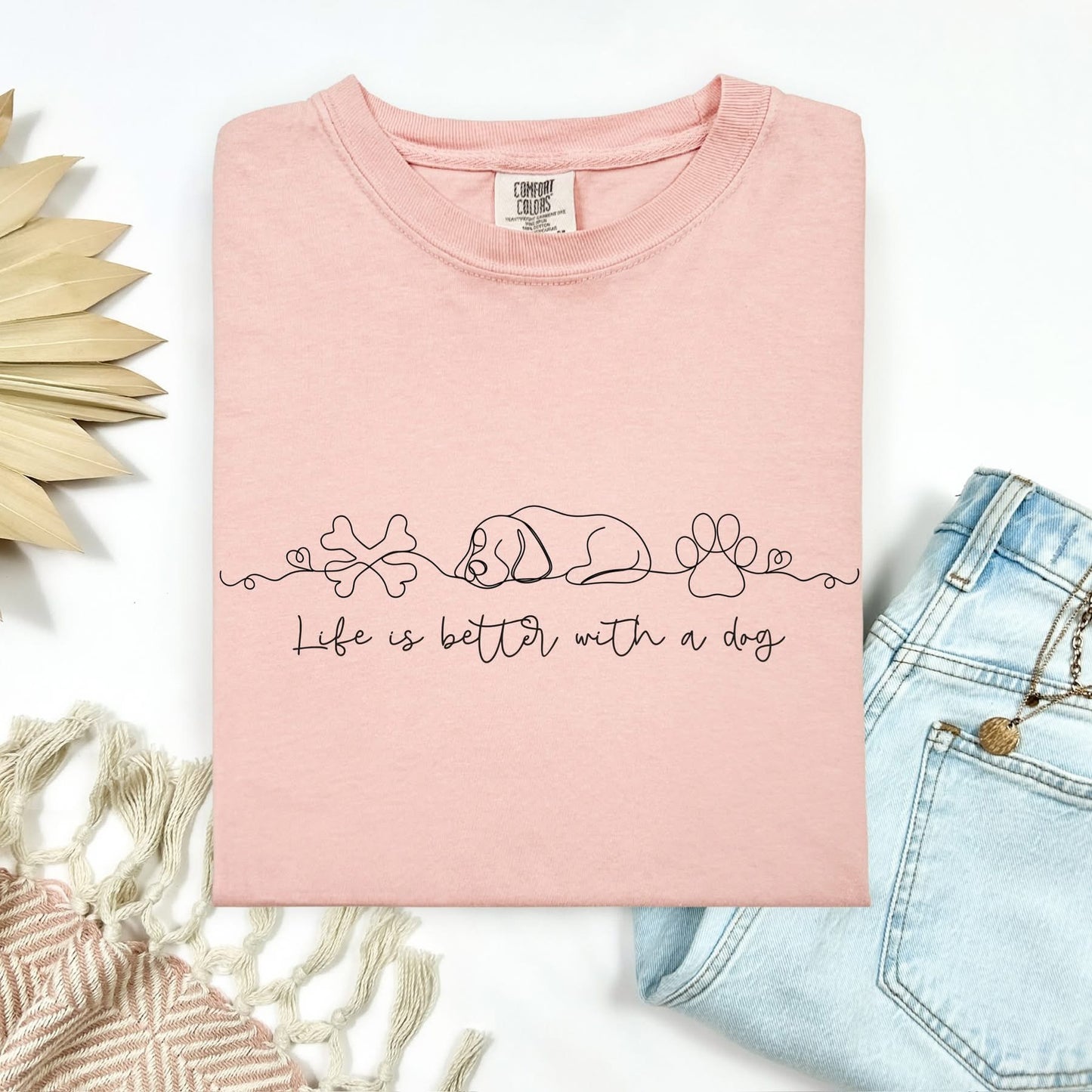 Life is better with a dog doodle tee