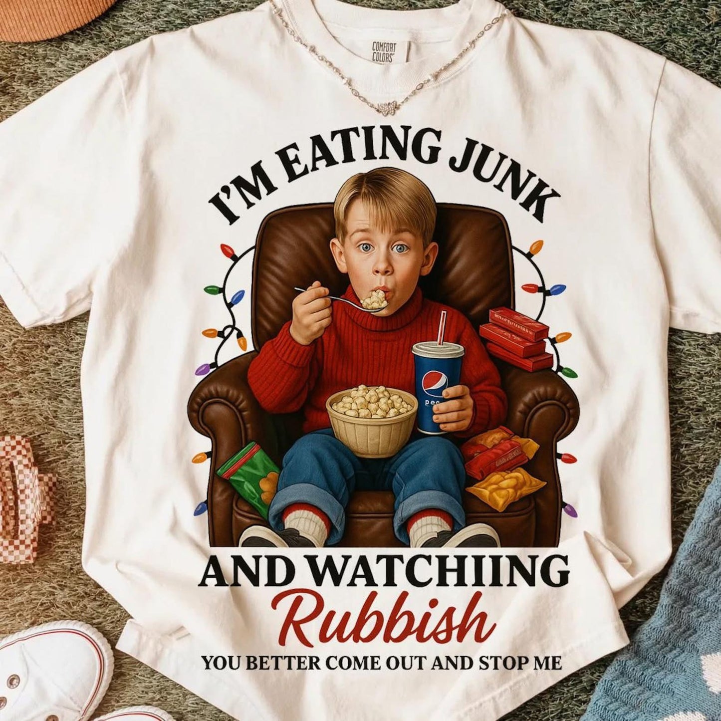 I'm eating Junk and Watching Rubbish tee