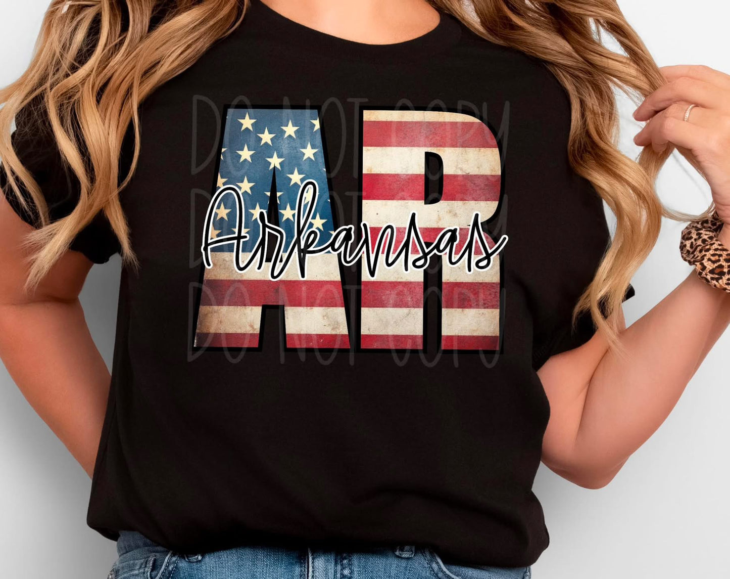 Vintage American Flag States tee with State Name