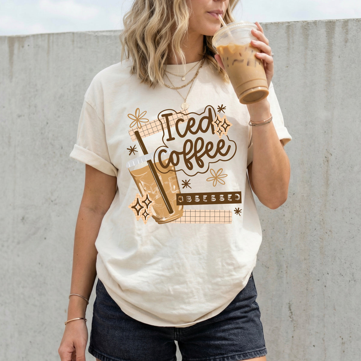Iced Coffee Obsessed tee
