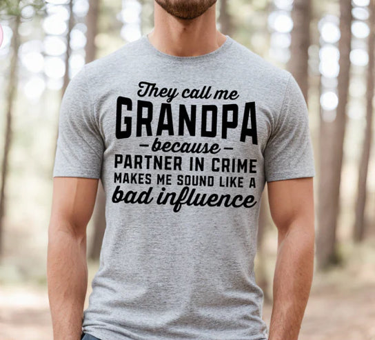 Grandpa, Partner in Crime tee