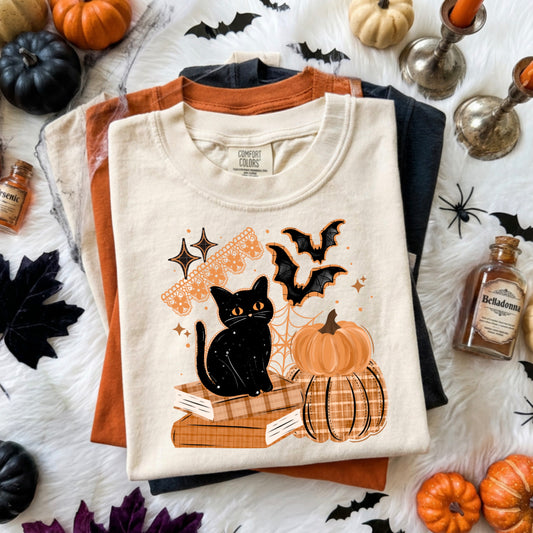Black Cat Autumn tee