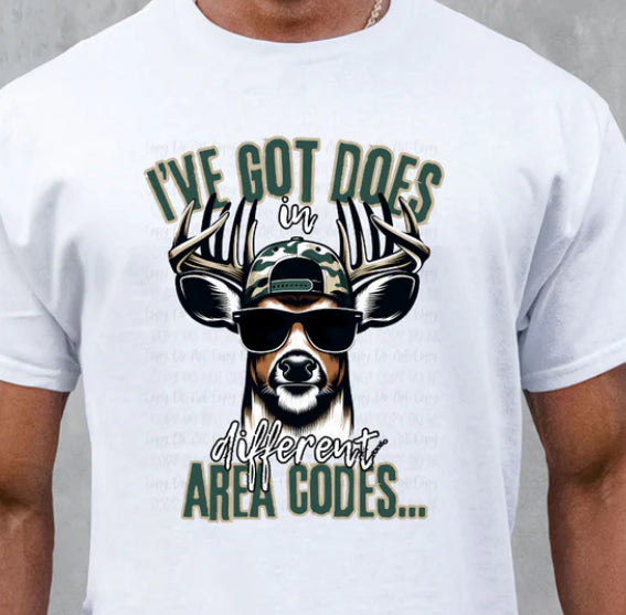 I've got Does in Different Area Codes tee