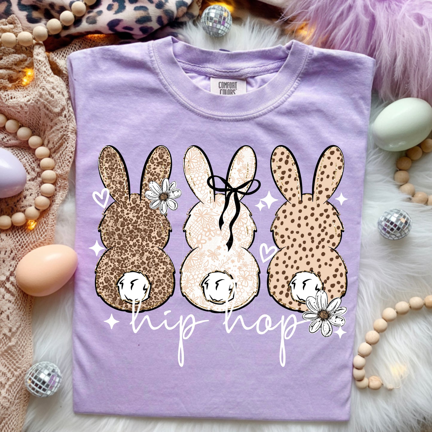 Hip Hop Bunnies (White Ink)