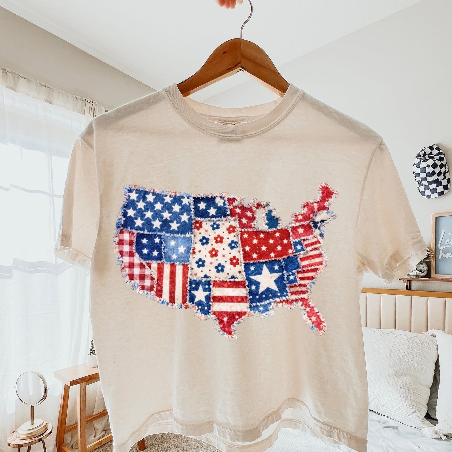 Patchwork America tee