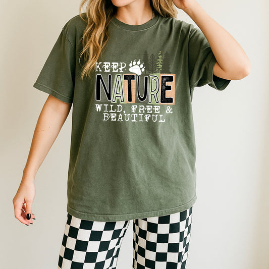 Keep Nature Beautiful tee (White Ink)