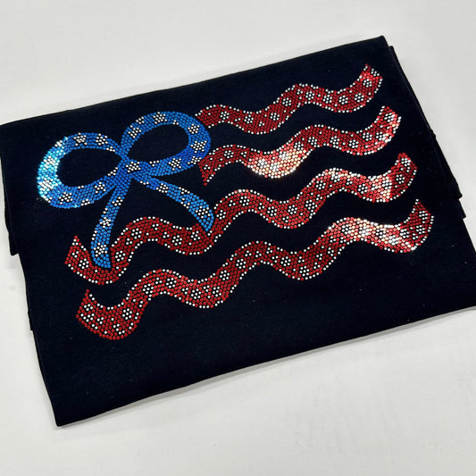 American Flag Bow Spangle tee