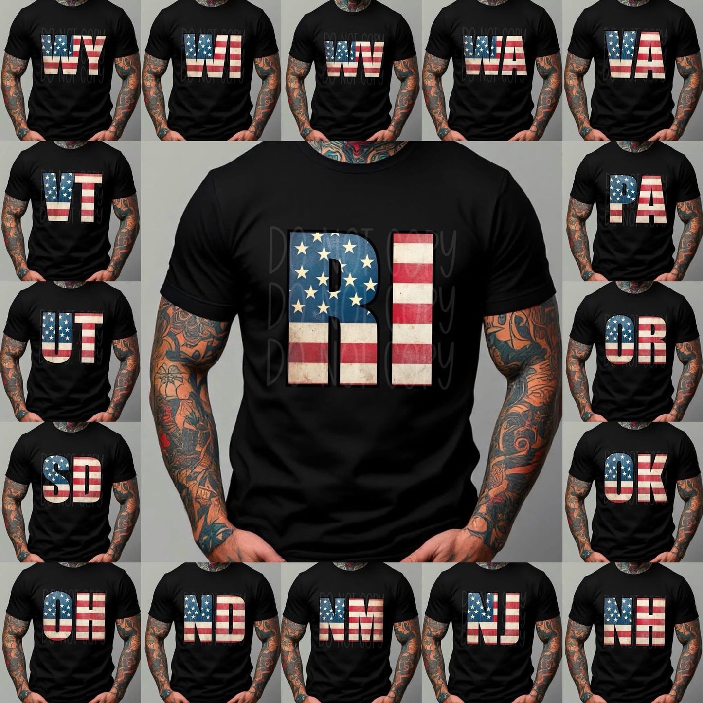 Vintage American Flag States tee