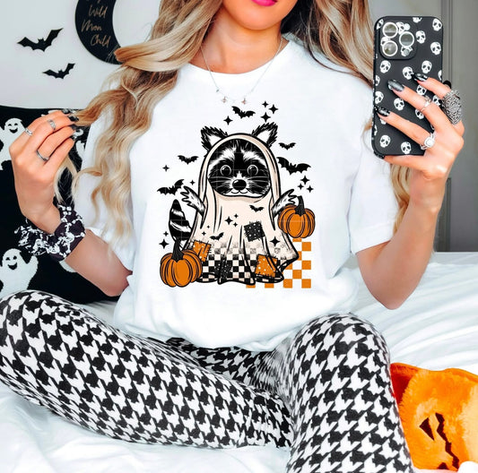 Halloween Raccoon tee