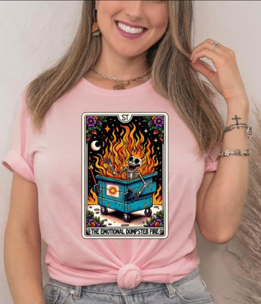 Tarot Card - The Emotional Dumpster Fire tee