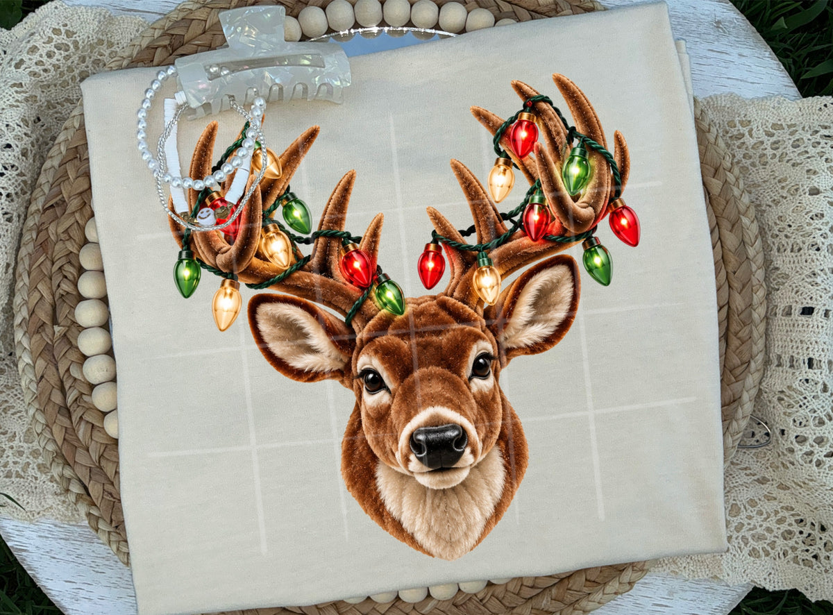 Velvet Christmas Buck tee