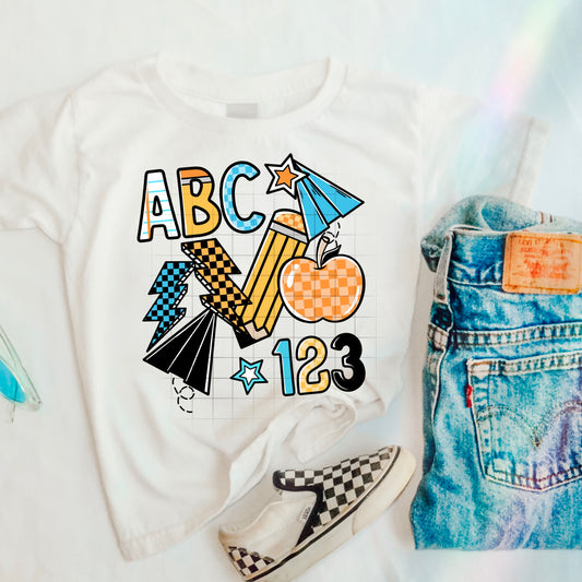 ABC 123 tee (blue)