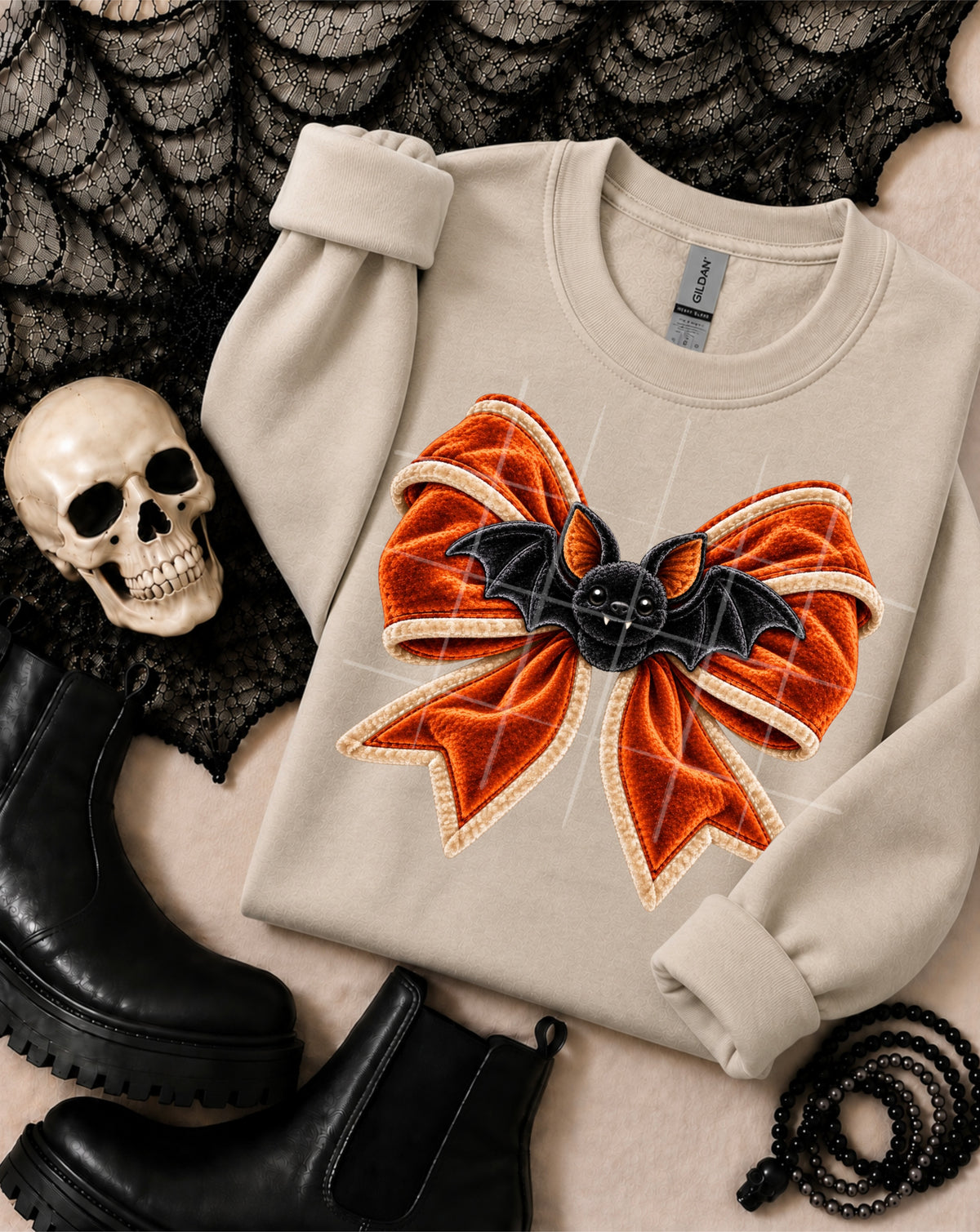 Velvet Bow with Bat tee