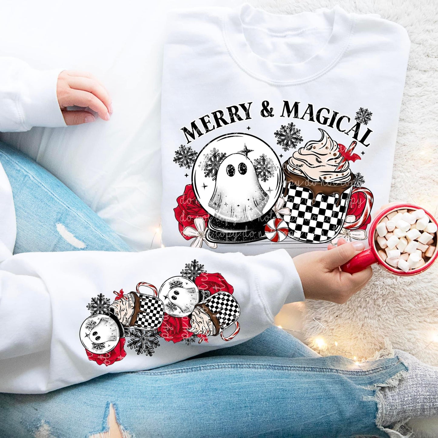 Merry & Magical sweatshirt with sleeve design