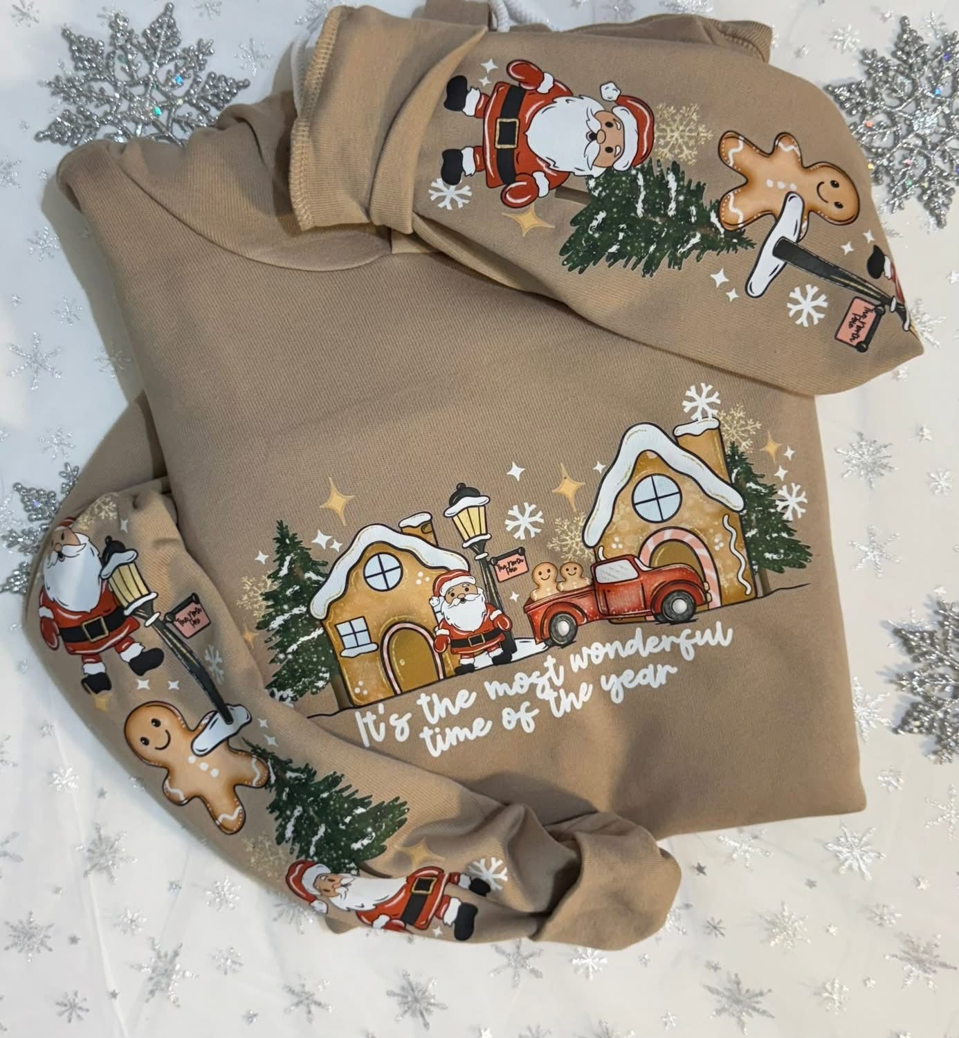 It's the most wonderful time of the year sweatshirt with sleeve designs