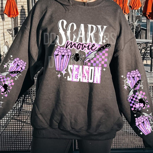 Scary Movie Season sweatsirt w/ sleeve designs