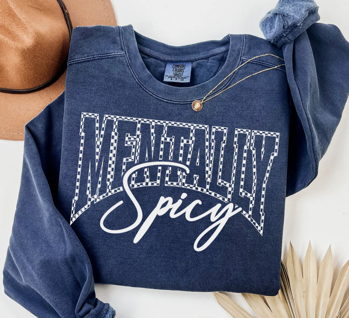 Mentally Spicy checker tee
