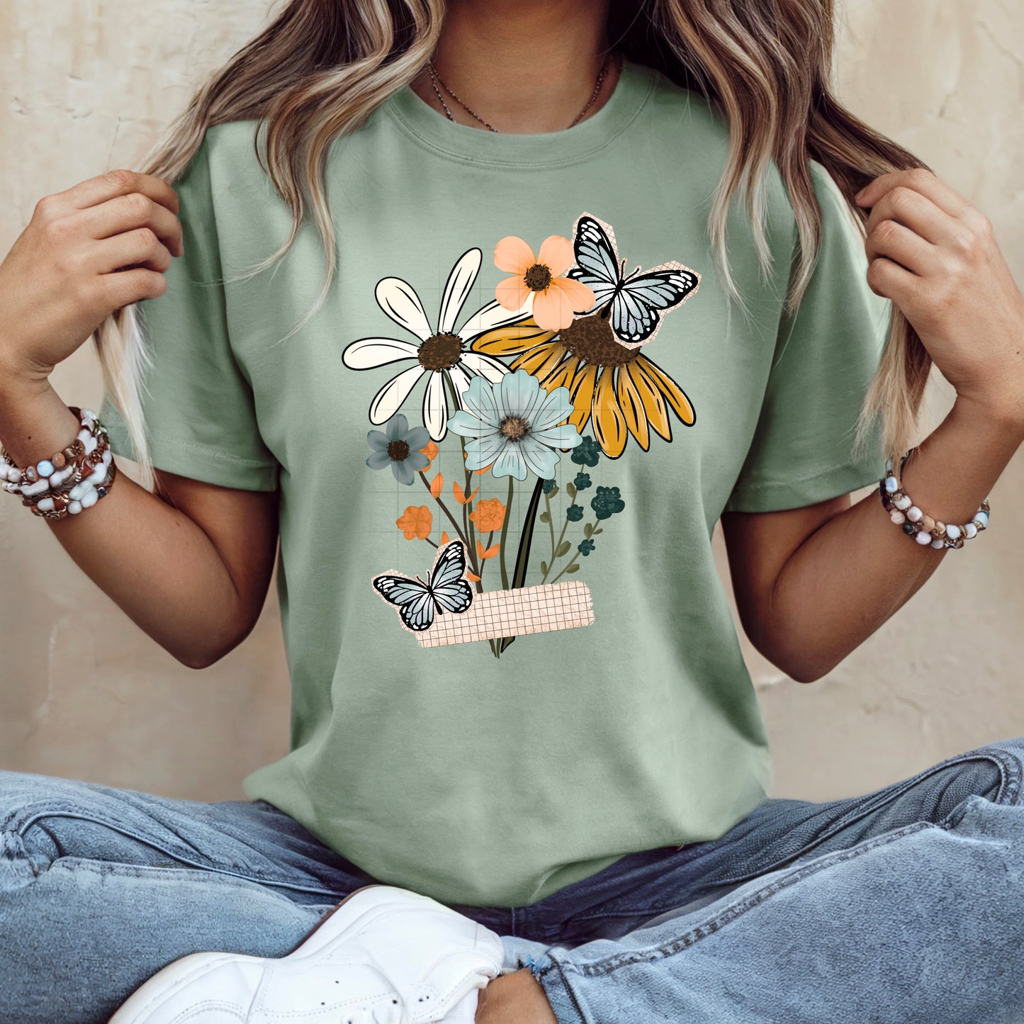 Blue Florals tee