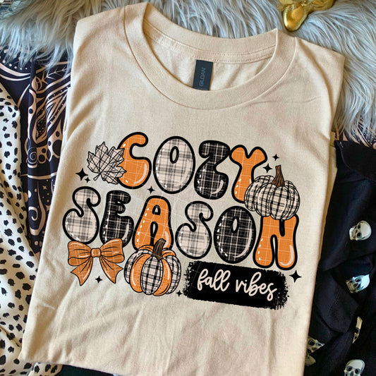 Cozy Season Fall Vibes tee