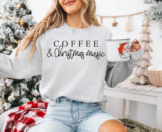 Coffee & Christmas Music tee