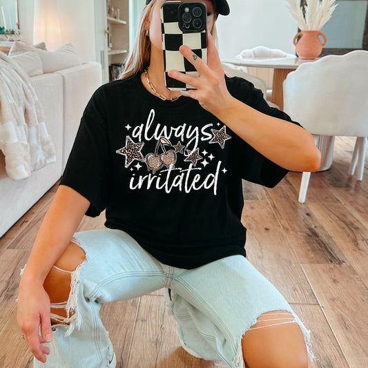 Always Irritated tee (White Ink)