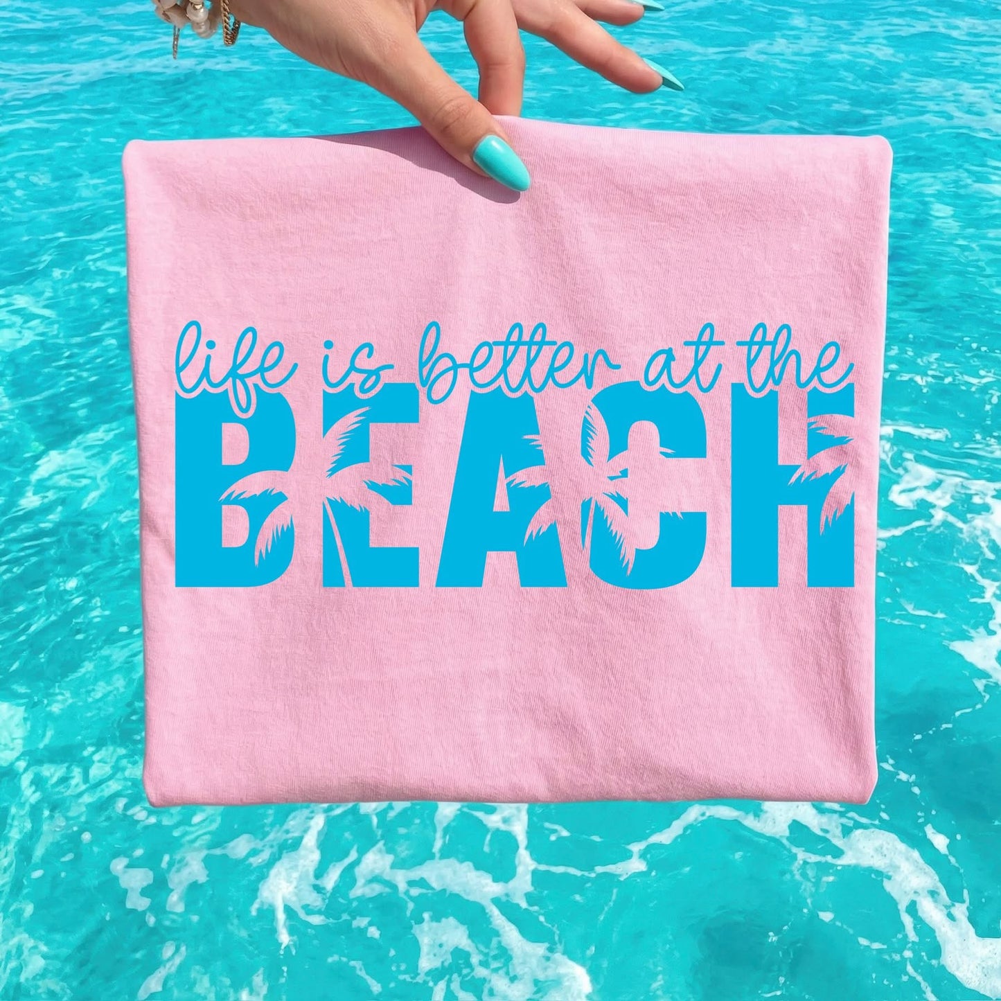 Life is better at the beach tee (Blue Ink)