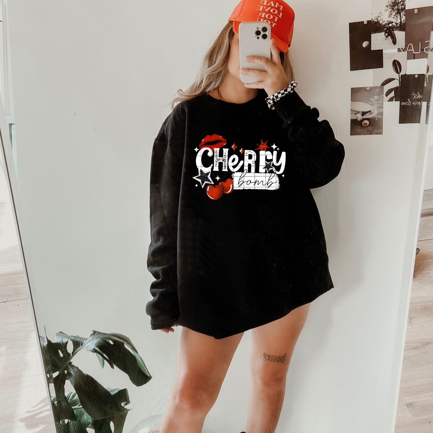 Cherry Bomb tee (White Ink)