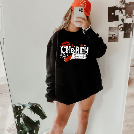 Cherry Bomb tee (White Ink)