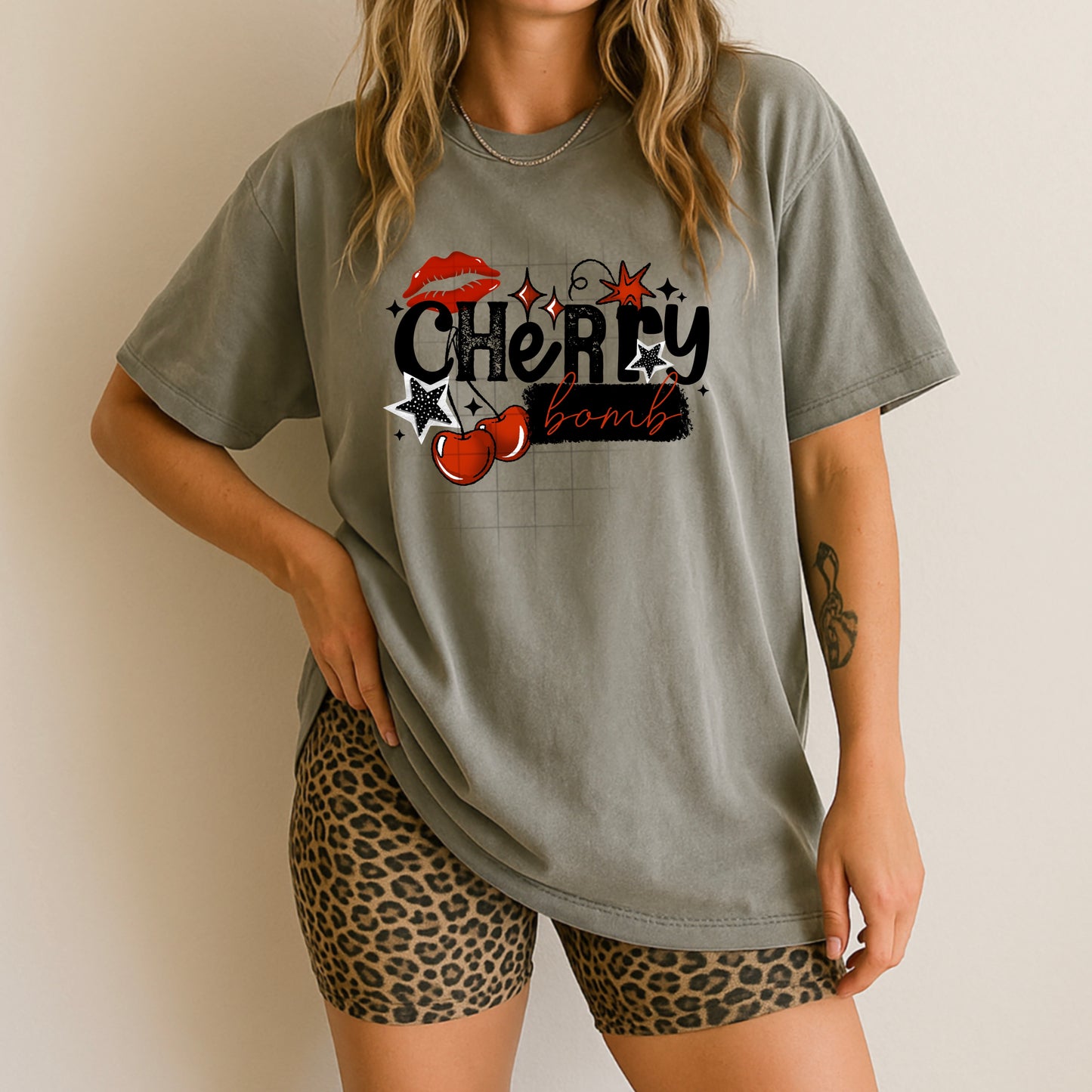 Cherry Bomb tee (Black Ink)