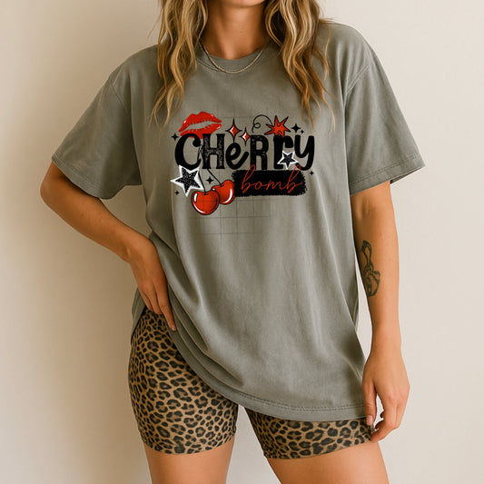 Cherry Bomb tee (Black Ink)