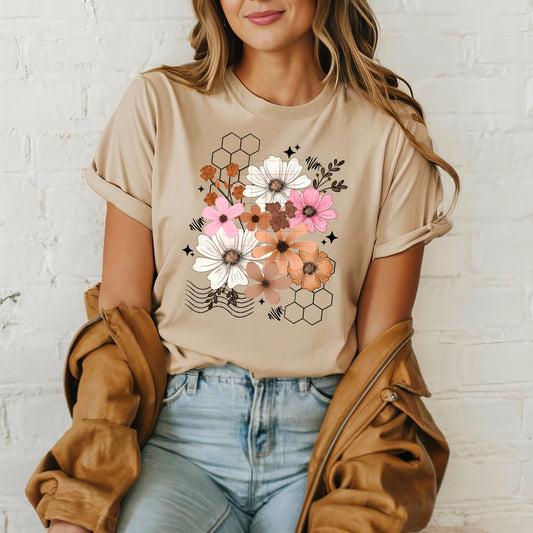 Honey Comb Florals tee