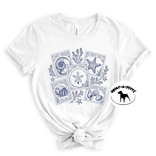 Vintage Beach Stamps tee