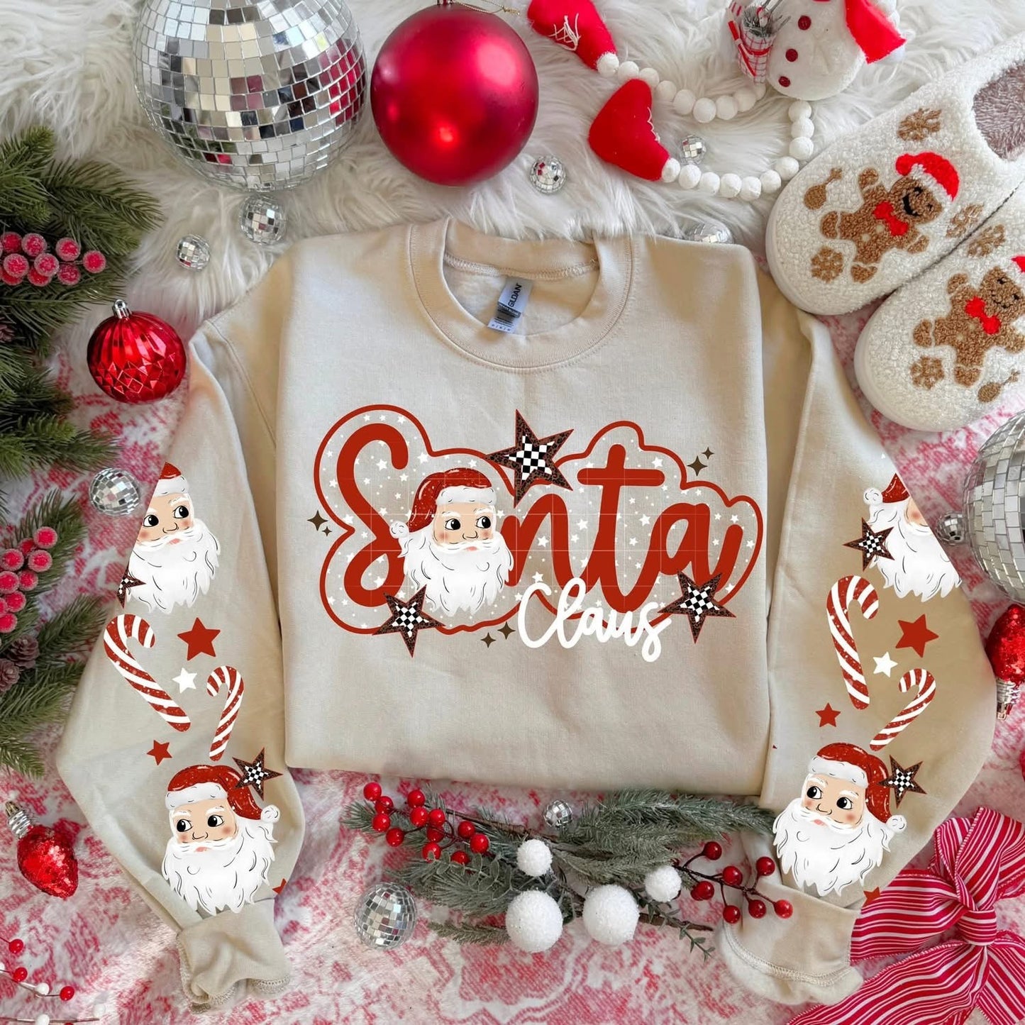 Santa Claus 1 sweatshirt with sleeve designs