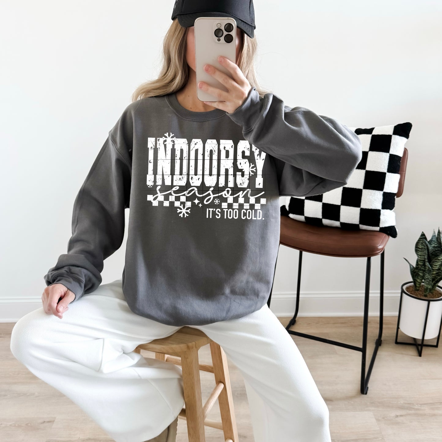 Indoorsy Season tee (White Ink)