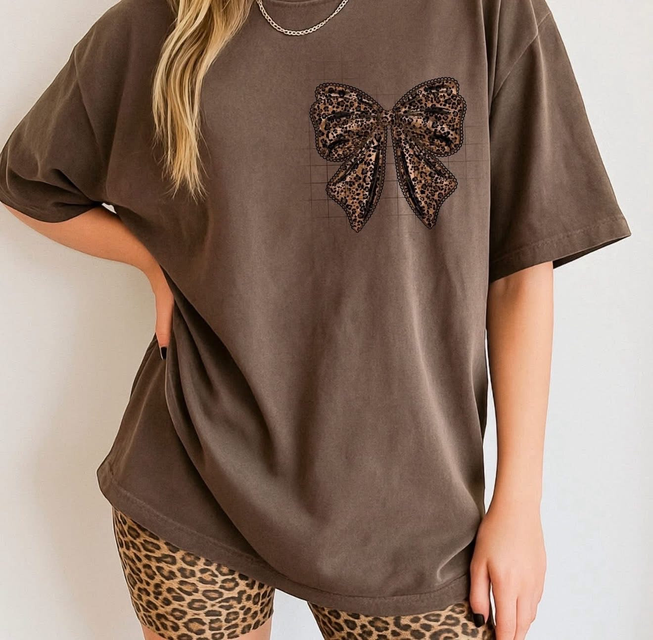 Leopard Bow tee
