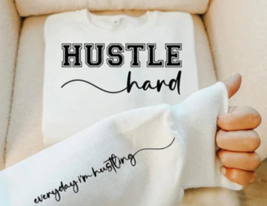 HUSTLE hard sweatshirt with sleeve design