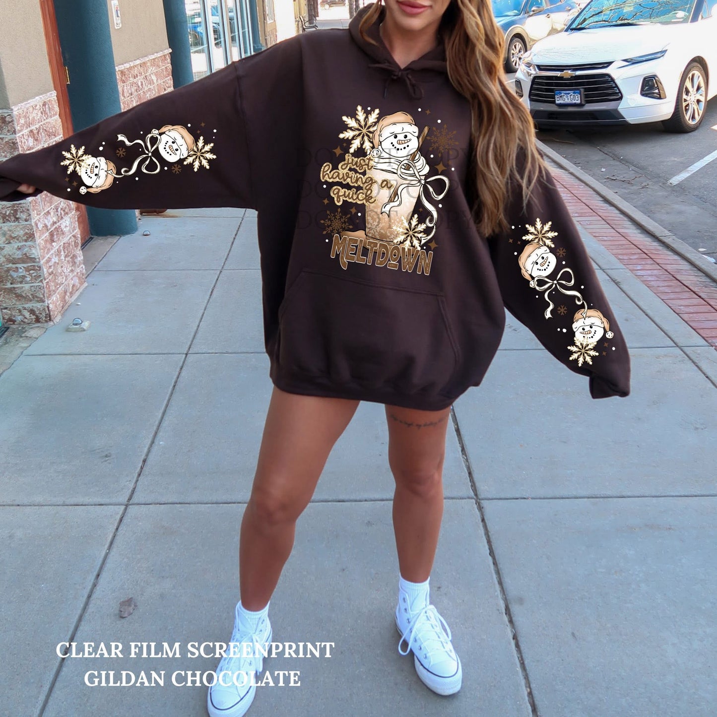 Just having a quick meltdown sweatshirt with sleeve designs