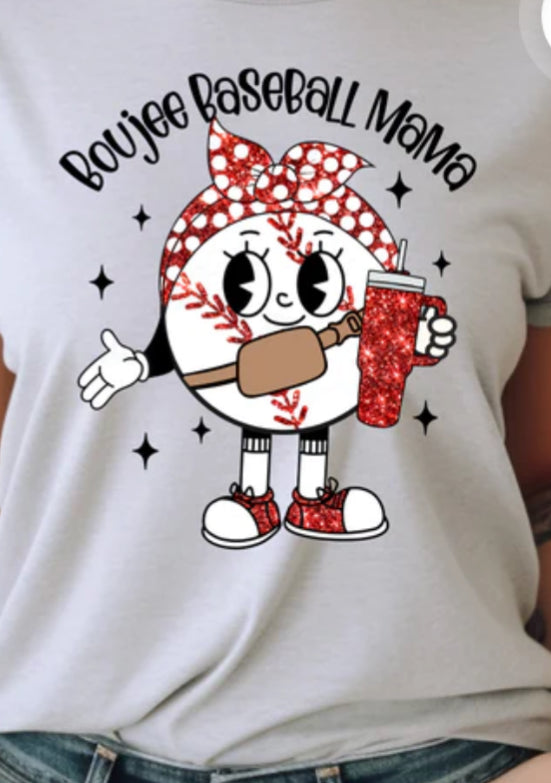 Boujee Baseball Mama T-shirt