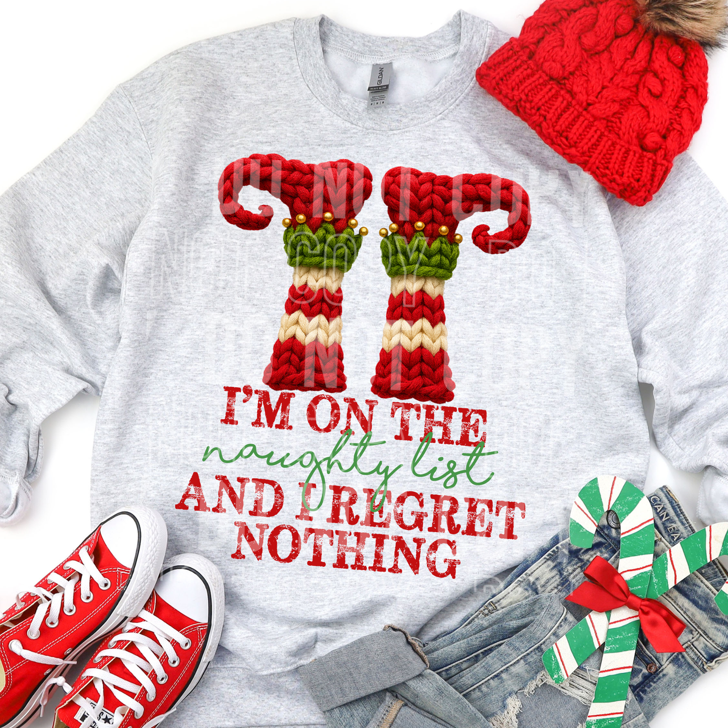 Regret Nothing faux yarn tee