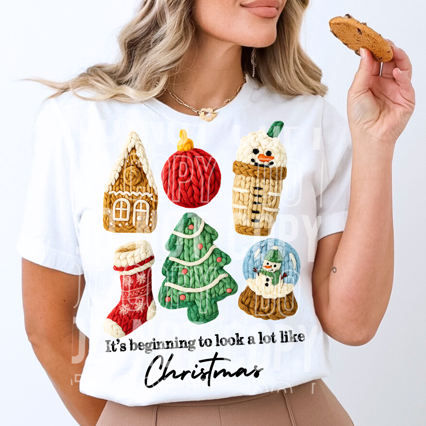 It's beginning to look a lot like Christmas faux yarn tee