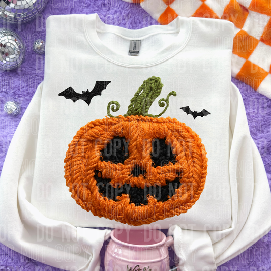 Pumpkin faux yarn tee