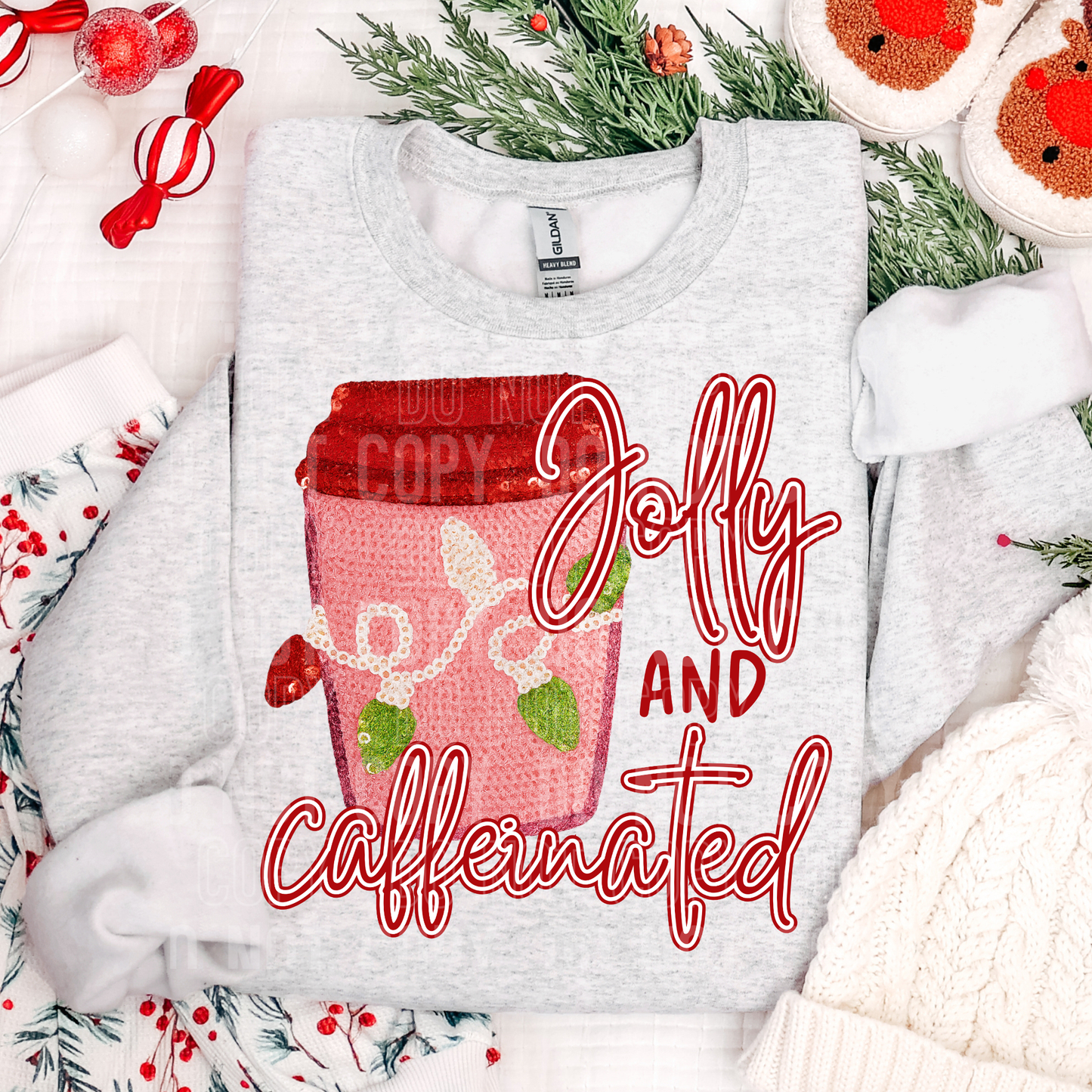 Jolly & Caffeinated faux yarn tee